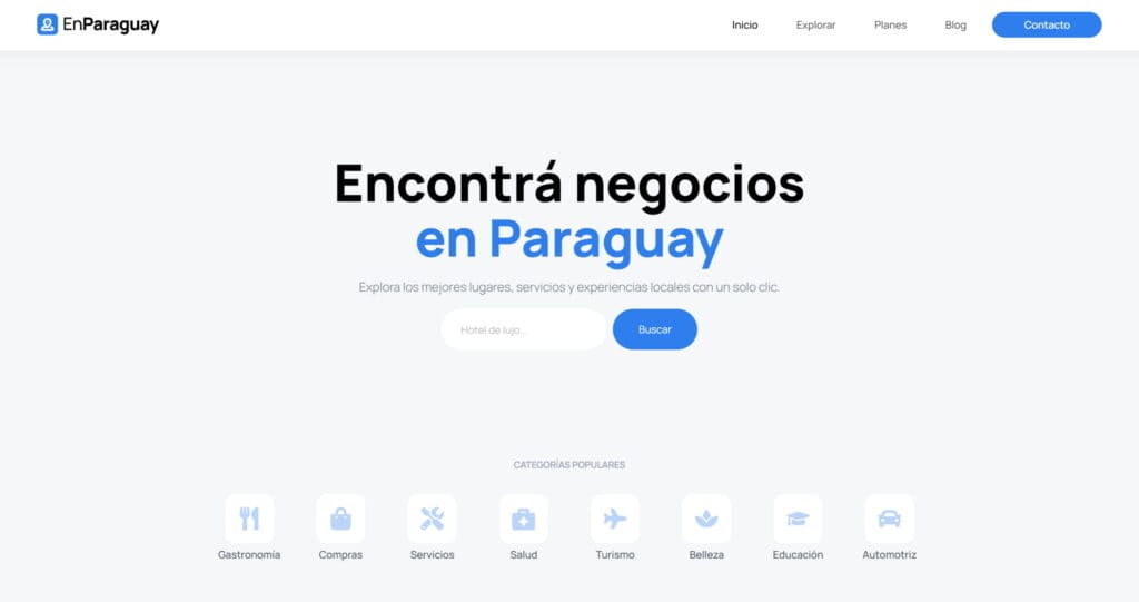 EnParaguay — Diseño web WordPress — Horus Web Design