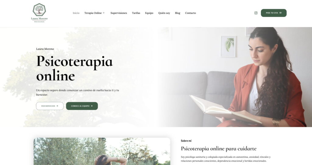 Laura Moreno — Diseño web WordPress — Horus Web Design