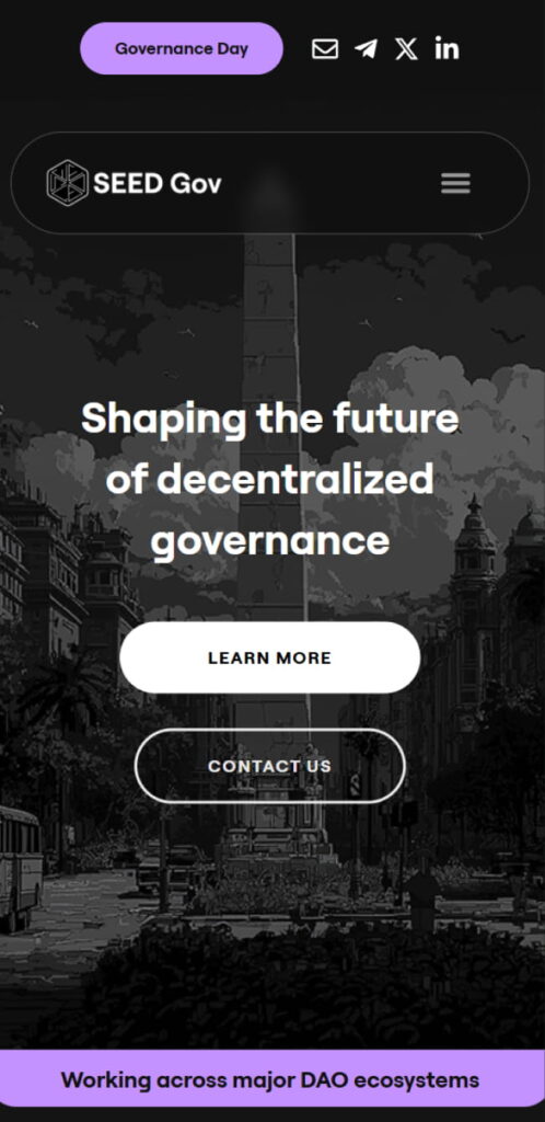 Seed Gov — Diseño web WordPress — Horus Web Design mobile