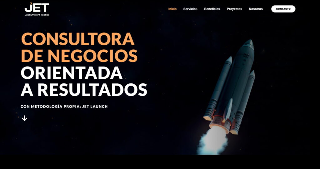 JET Negocios — Diseño web WordPress — Horus Web Design