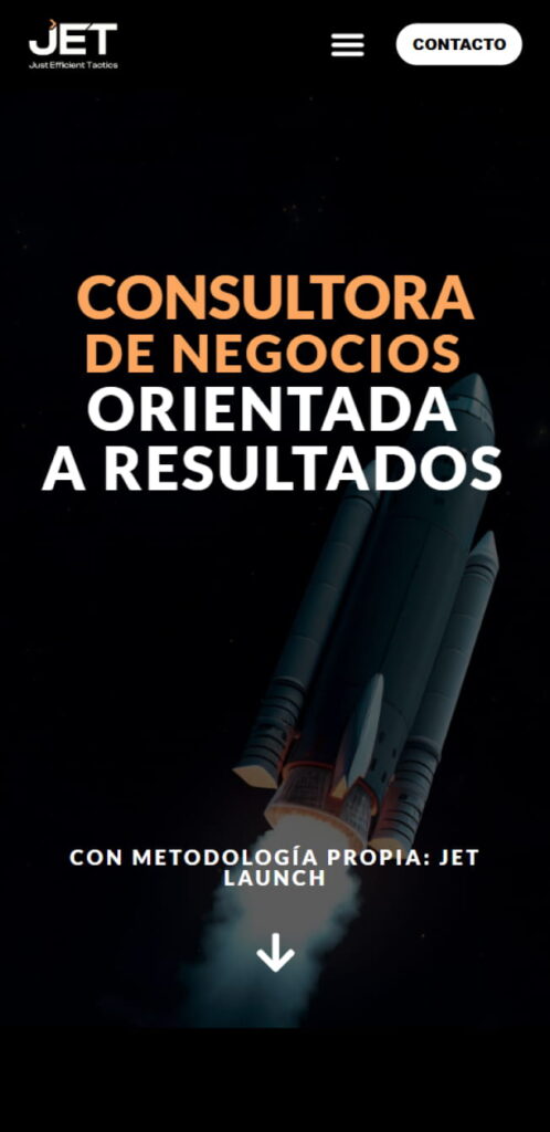 JET Negocios — Diseño web WordPress — Horus Web Design mobile