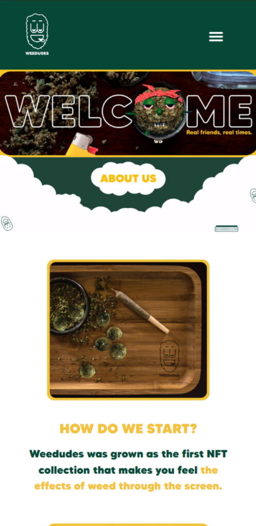 Weedudes — Diseño web WordPress — Horus Web Design mobile