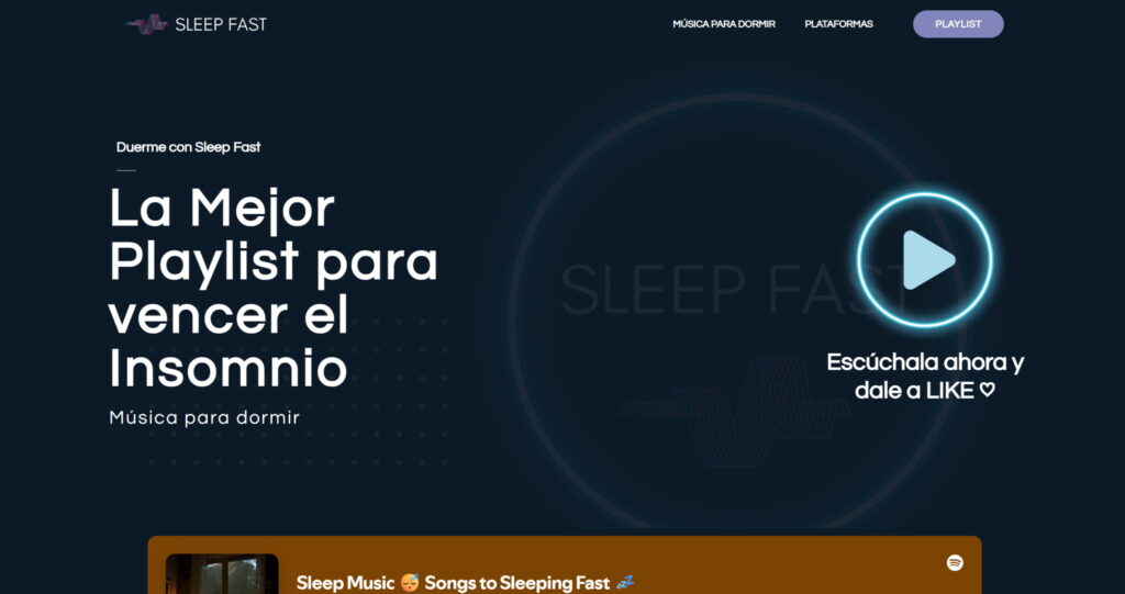 Sleep Fast — Diseño web WordPress — Horus Web Design