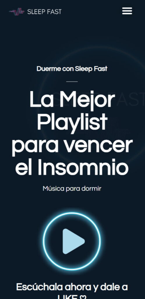 Sleep Fast — Diseño web WordPress — Horus Web Design mobile
